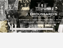 Tablet Screenshot of jbroussards.com